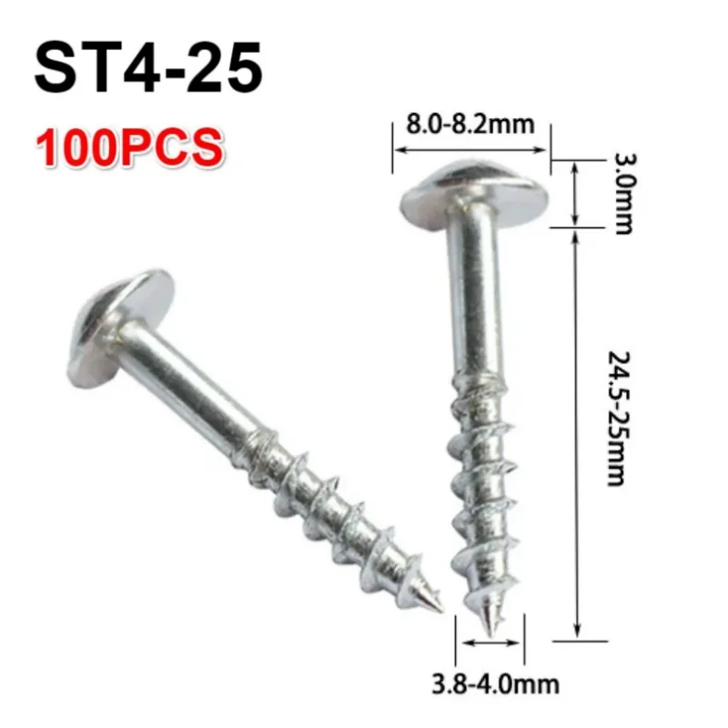 100 Uds carpintería antioxidante agujero oblicuo tornillos autorroscantes clavos galvanizados de alta resistencia para plantilla de agujero de bolsillo ST4-25 ST4-38