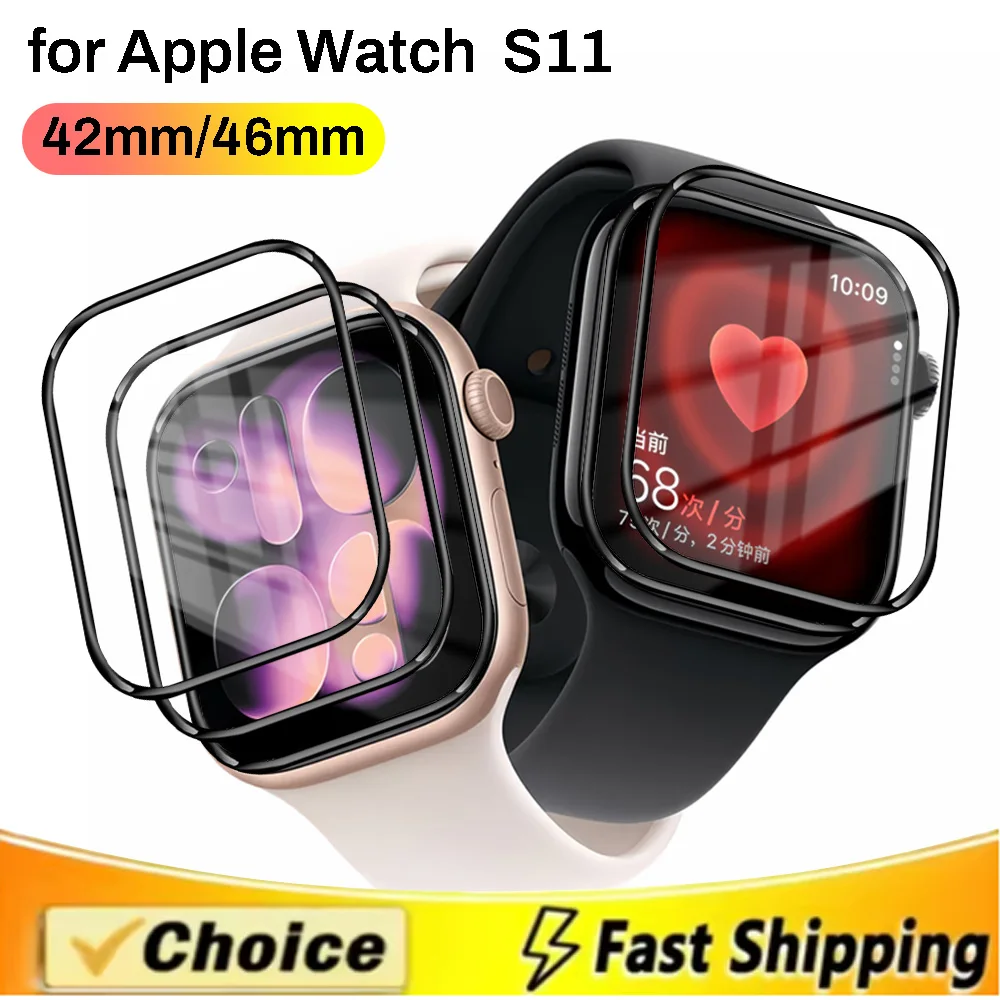 1/2/3/5Pcs soft films for Apple Watch Series 11 46/42mm Smartwatch Screen HD Anti-scratch Protective Film for Apple Watch 11