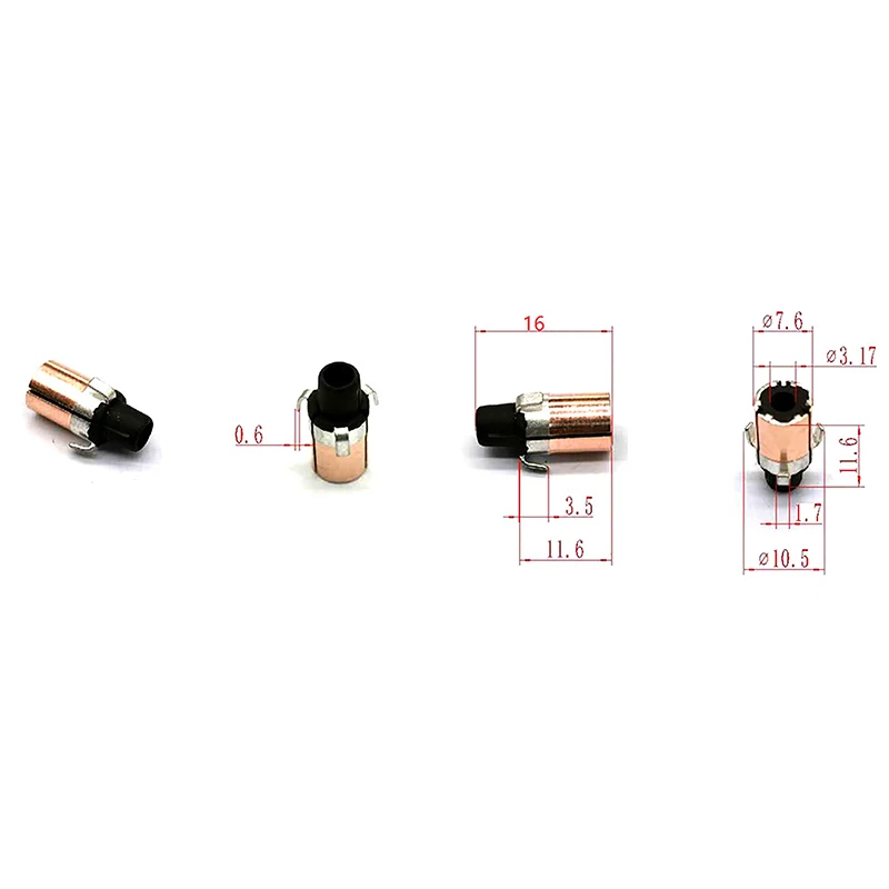 

7.6*3.175**11.6（16）*3P 550 Teeth Copper Bars Electric Motor Commutator Electronic Accessories