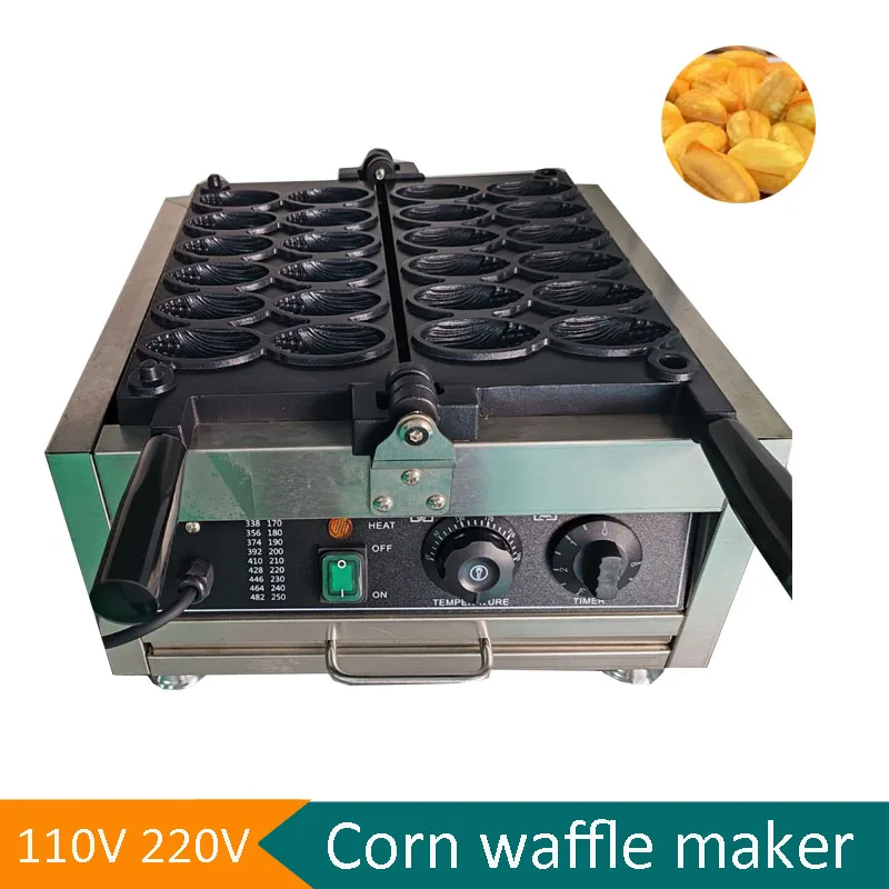 Hot Sale Small Mini Corn Shape Waffle Machine Electric Commercial Waffle Maker Popular Non-Stick Breakfast Shop Cake Machine