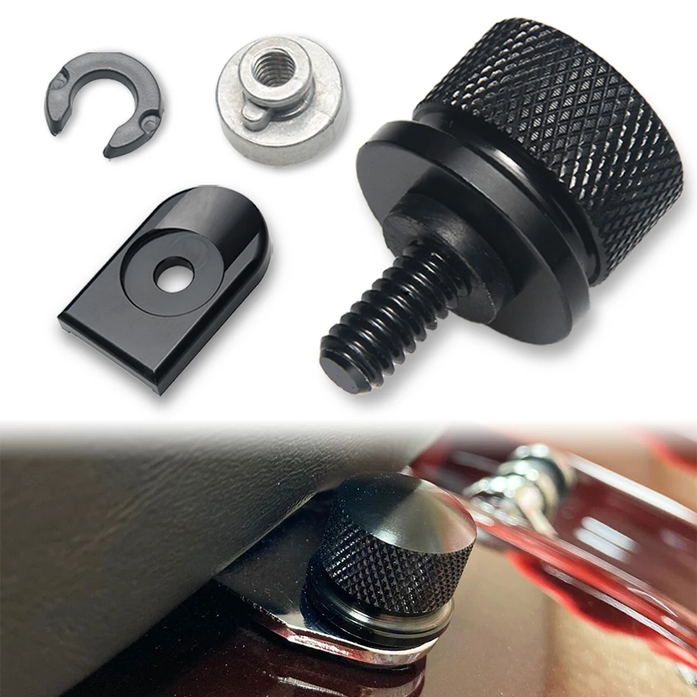 

Black Motorcycle Aluminum Rear Fender Seat Bolt Tab Screw Nut Knob Cap Cover For Harley Touring Street Road Glide Sportster Dyna