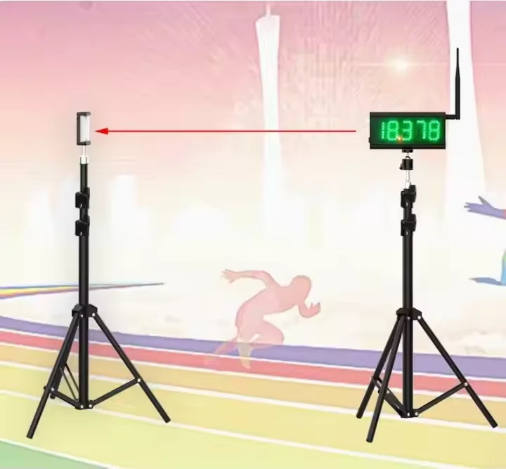 YIZHI 1-8 Runners Running Speed Timing System Multiple Athletes Track Race Clock Wireless Infrared Laser Induction Sprint Timer