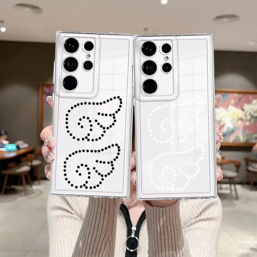 Case for Samsung Galaxy S26 Ultra S21 S22 FE S24 Note 20 Ultra 10 S23Ultra S25 Edge S23 Ultra S20 Plus Phone Cover Lovely Korean