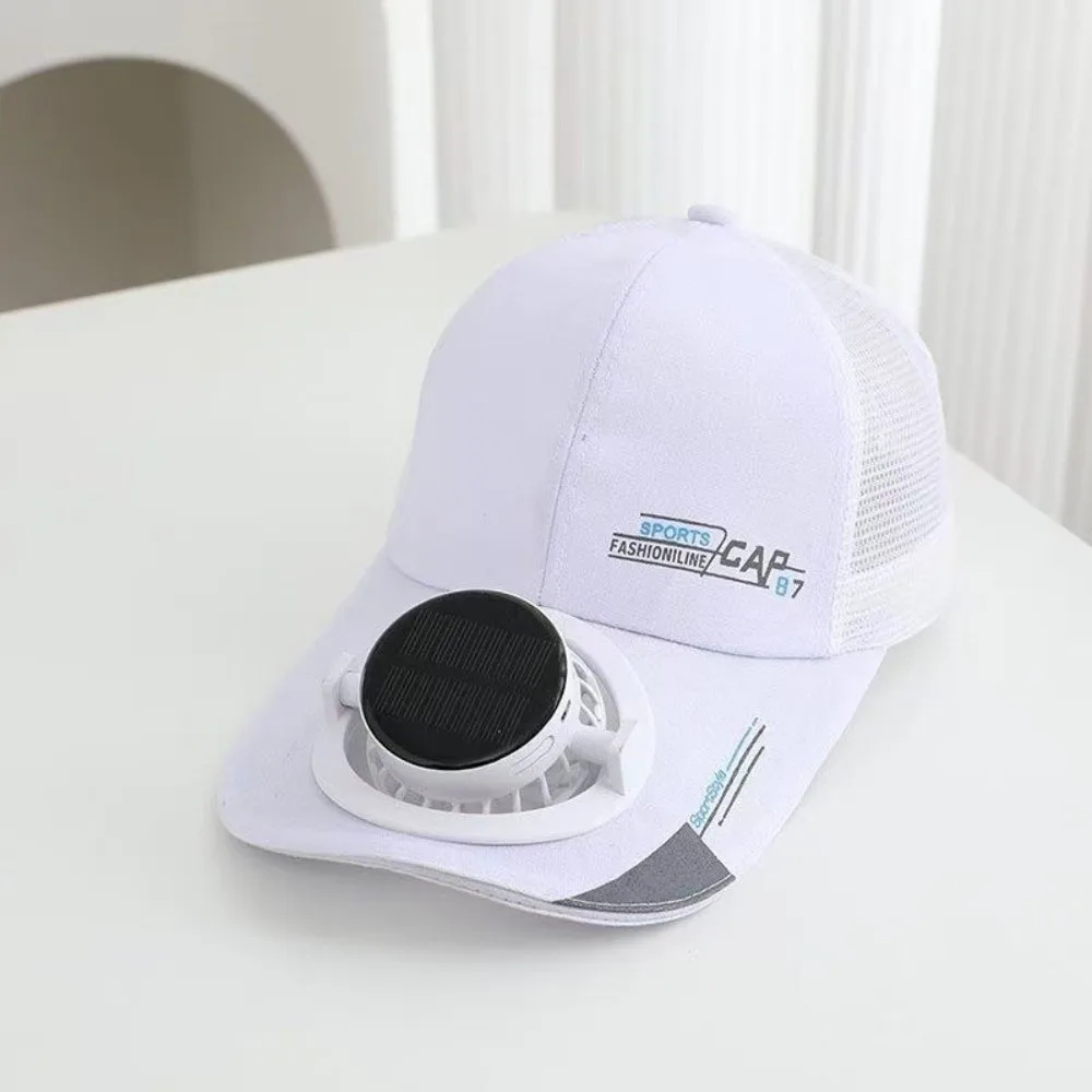 Fashion Built-in Fan Solar Cooling Fan Hat Breathable Quick Dry Sun Protection Hat Rechargeable Outdoor Sun Hat Men
