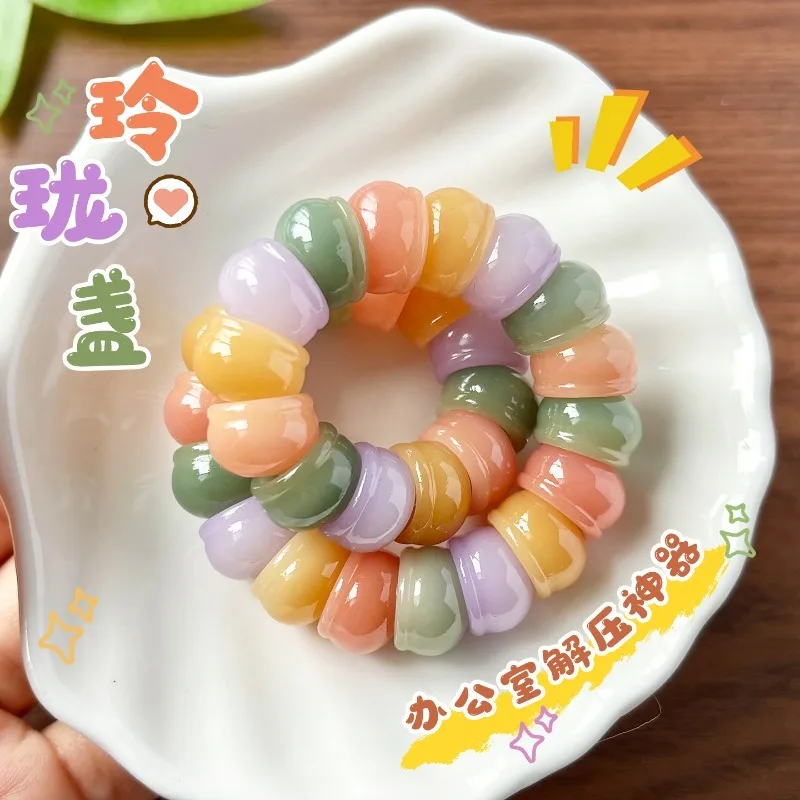 Natural Bodhi Root Multi treasure Bracelet Single Circle Prayer Beads for Students to Play with Gifts