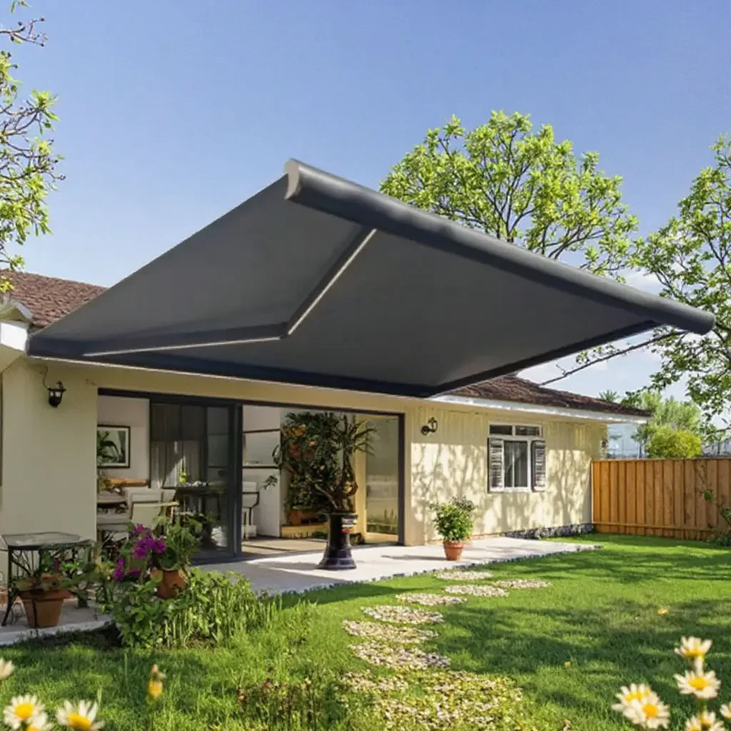 Household Outdoor Fashionable Wall Mounted Sunshade App Activation Intelligent Canopy Large Size Rainproof Full Cassette Awning