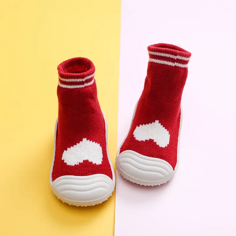 Children's Floor Socks | Baby Toddler Shoes | Rubber Sole Cartoon Tube Socks for Autumn and Winter