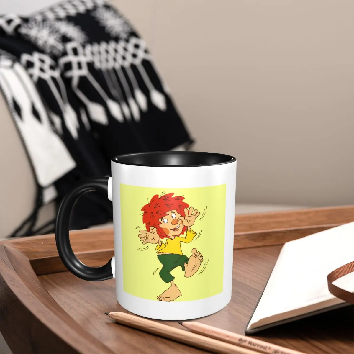 

Pumuckl Tanzen Mug Funny Ceramic Coffee Cups Tea Mugs Milk Cup Drinkware Gift for Friends