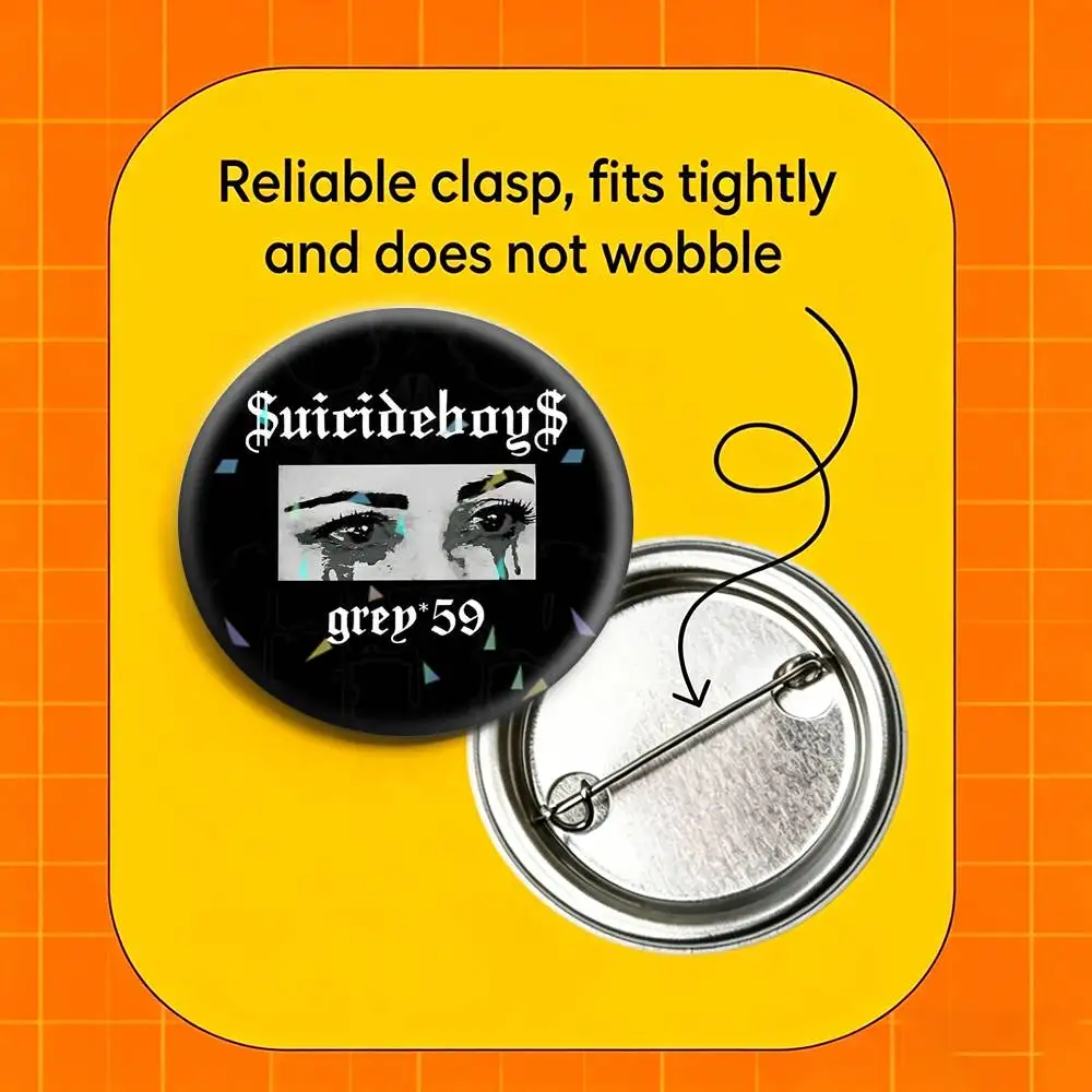 Singer album S-Suicideboys G59 32/44/58mm Handmade Pins Round Brooch Badge Backpacks Clothes Jewelry Gifts view 3