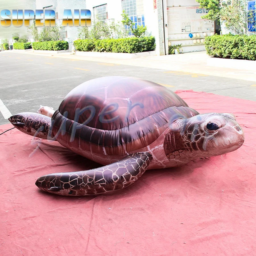 Modèle de tortue gonflable suspendu d'animal océan gonflable mignon de vente chaude pour la décoration d'entreprise