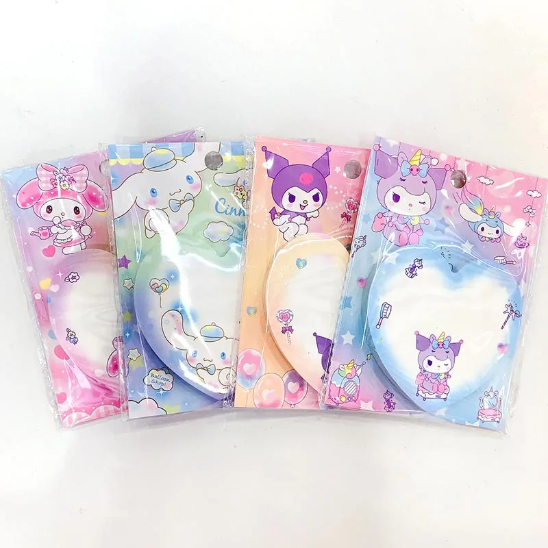 20pcs/lot Sanrio Melody Kuromi Memo Pad Cinnamoroll Sticky Notes Stationery Label Notepad Planner Sticker Post School Supply