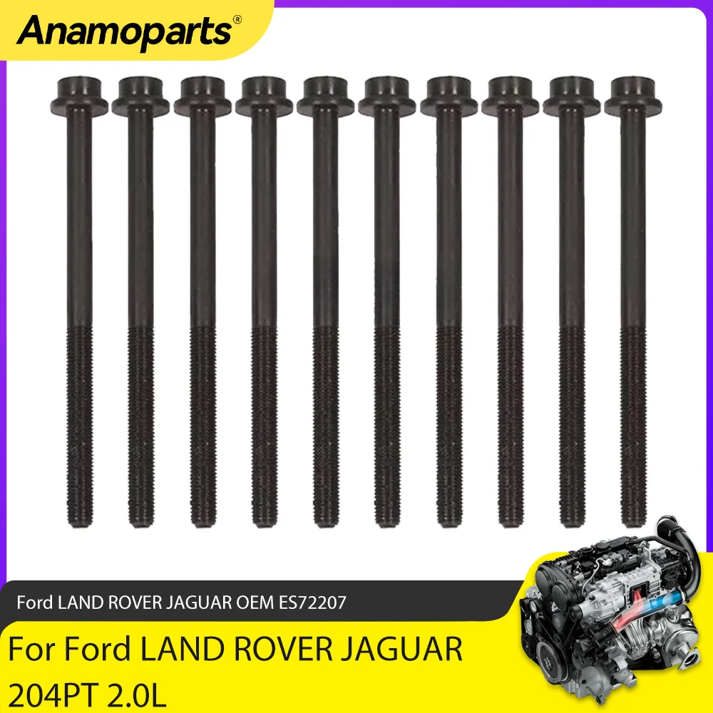 Engine Parts Cylinder Head Bolt Kit Fit 2.0 2.3 L 204PT For Ford Mazda Lincoln Mercury Jaguar Land Rover Volvo 2.0L 2.3L 2.5L