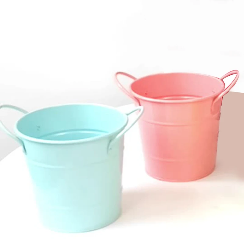 دلاء معدنية صغيرة بمقبض ، حامل قلم ، حامل قلم رصاص مستدير ، حرف دراسية ، هدايا حفلات للأطفال