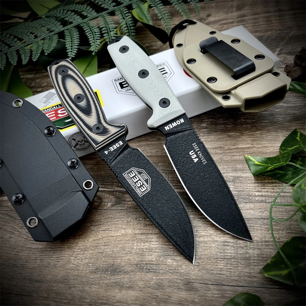 esee-4-fixed-blade-knife-with-kydex-sheath-d2-blade-g10-handle-outdoor-edc-survival-combat-hunting-survival-tool-portable-knife
