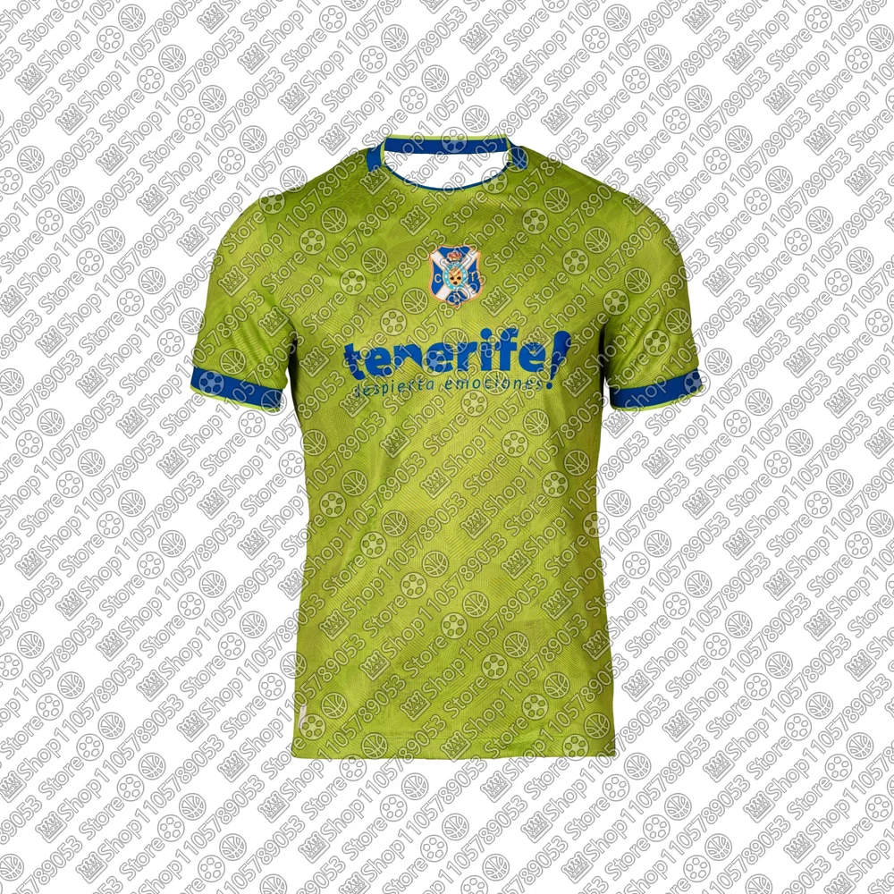 2026-27 Camiseta de Entrenamiento de Secado Rápido para Partidos, Ropa Deportiva de Otoño para Hombres y Niños, Camisetas Suaves para Niños y Familiares, Camiseta de Fútbol Local del Tenerife