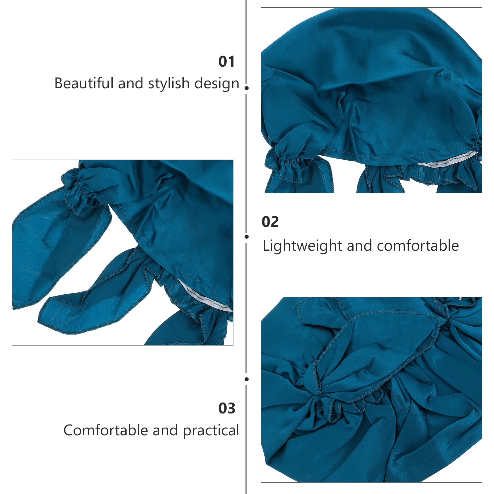 

Silk Women Sleep Bonnets Hair Hats Household Satin Comfortable Caps Premium Durable Reusable Lightweight Portable Long