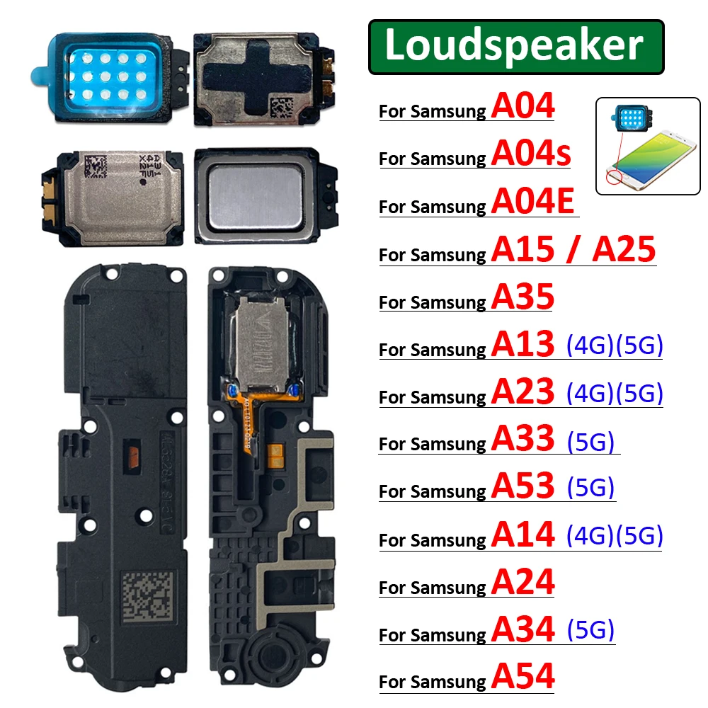 

Loud Speaker Buzzer Ringer Loudspeaker Flex Cable For Samsung A04 A04s A04E A05 A15 A25 A13 A23 A33 A53 A14 A24 A34 A54 4G 5G