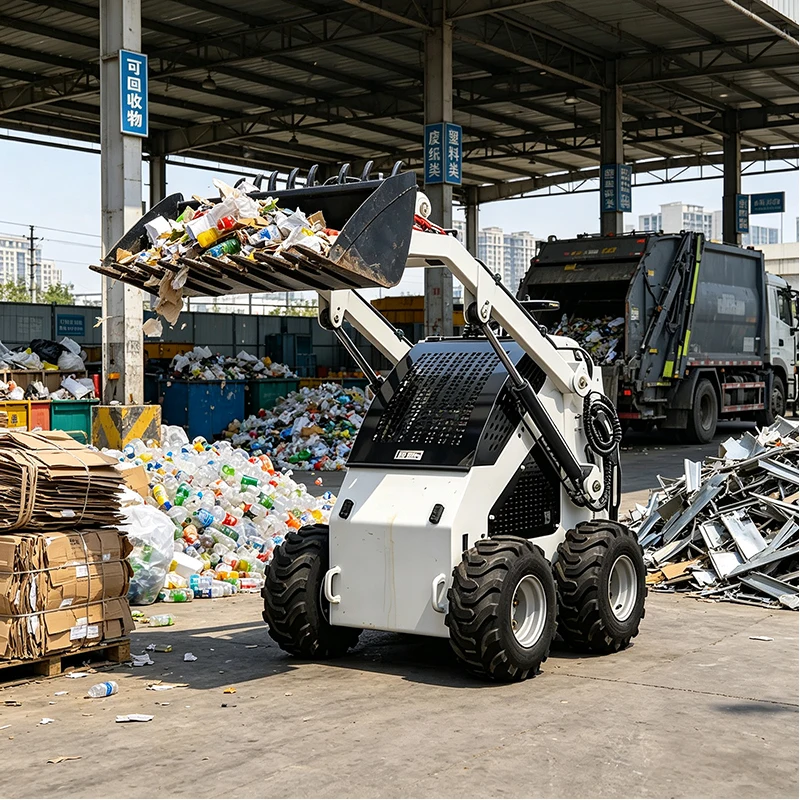 Skid Steer Loader Utility Compact Loader Machine for Material Handling Landscaping and Building Projects