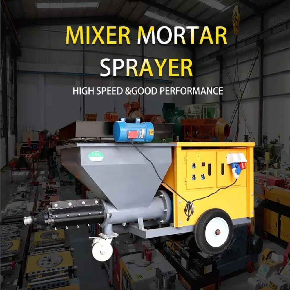 Multifunctional Cement Mortar Spraying Machine Automatic Wall Plastering Machine Putty Real Stone Paint Sprayer