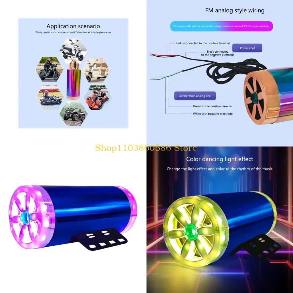 

242A Easy Install Motorcycle Speaker System Rich Bass Output Motorcycle Accessory