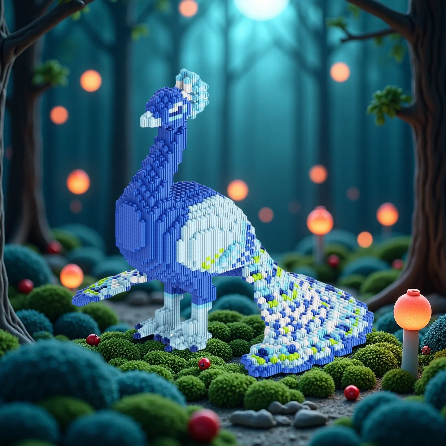 

3038-компонентные строительные блоки в виде павлина, креативное украшение и украшение для комнаты, день рождения/Хэллоуин/День Святого Валентина/Рождество, праздничные подарки, украшение для дома, аксессуары для вечеринок