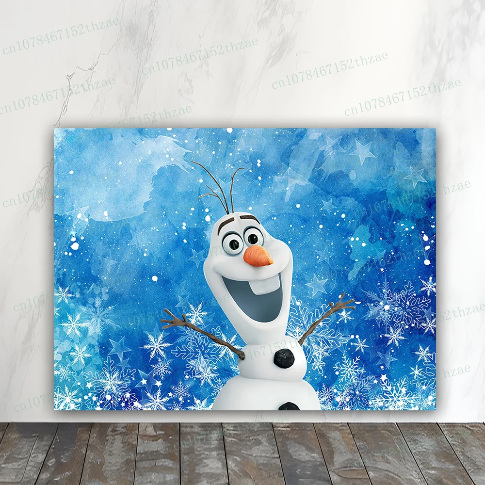 Frozen Birthday Party Photo Backdrop Baby Shower Photo Background Round&Cylinders Plinth Covers Banner