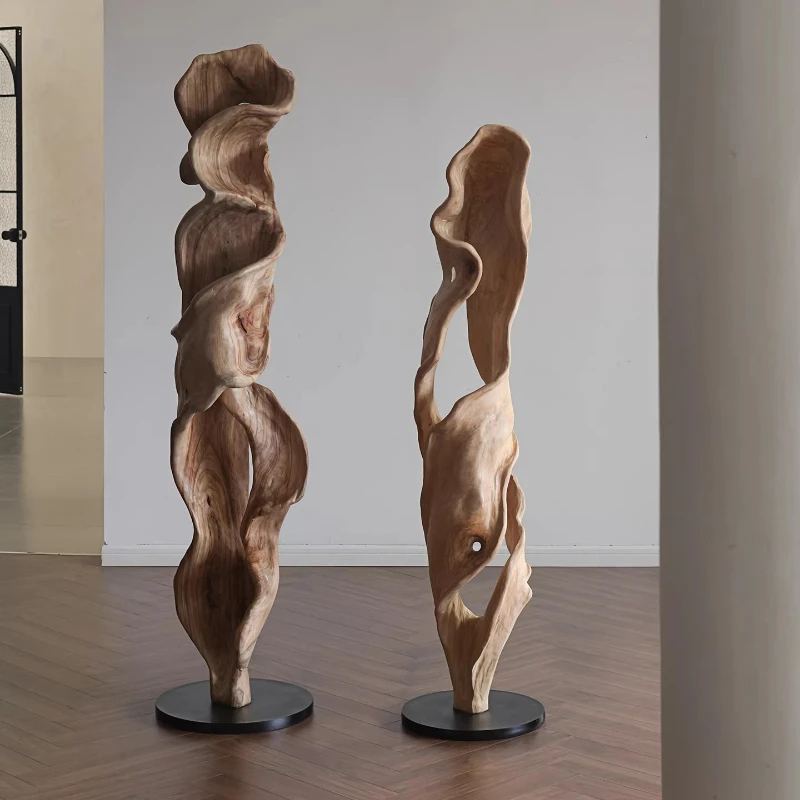 

Wood carving ornaments Floor decoration Sales office Entrance Sculpture artwork