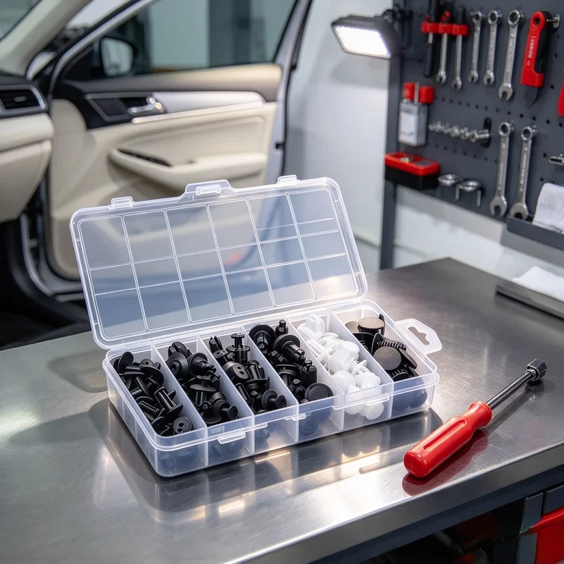 Universal Car Push Retainer Rivet Kit, Mixed Auto Body Fastener Clips for Bumper & Door Trim, 50 &100Pcs Pack Options