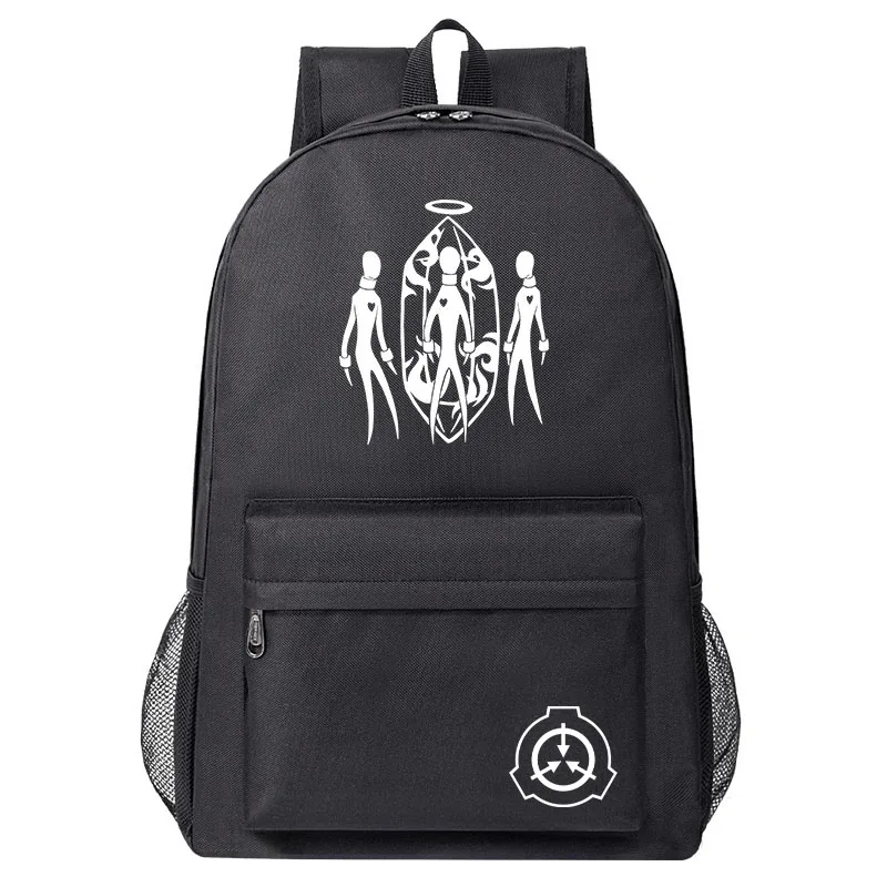 Mochila de dibujos animados SCP para niño y niña, bolso escolar de alta calidad, bolso de hombro para ordenador portátil, satchel para estudiantes