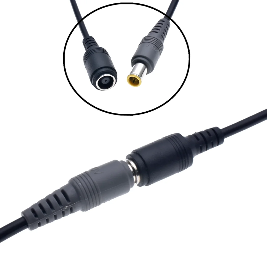 DC Power Jack 7.9*5.5mm Female to 5.5*2.5/4.8*1.7/Square Plug  Male Power Converter Cable for Lenovo Thinkpad Laptop 15cm
