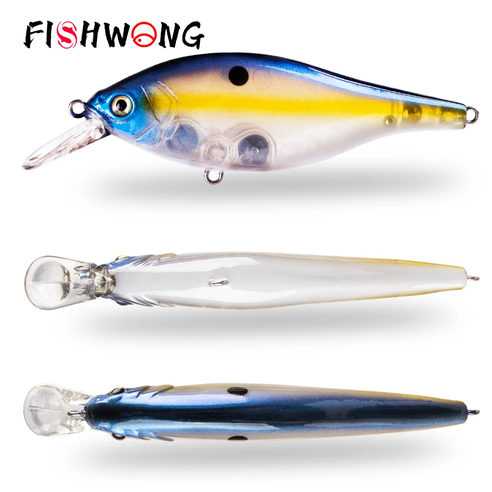 FISHWONG 2PCS / Kit Float Sink Crankbait Fishing Lure 8CM 10G/12G Artificial Hard Bait Minnow Crankbait Lure For Bass Pike Lure
