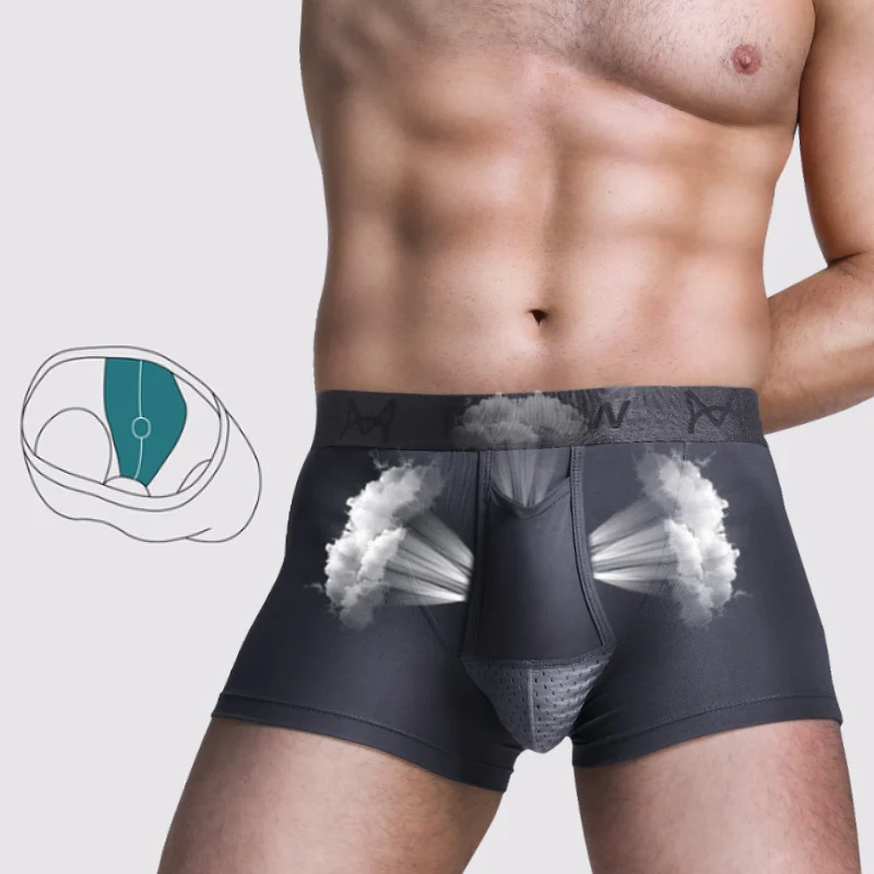 Men\'s Breathable comfortable MenUnderwear boxer short Scrotum Care Capsule Function Youth Health Seoul convex separation Boxer