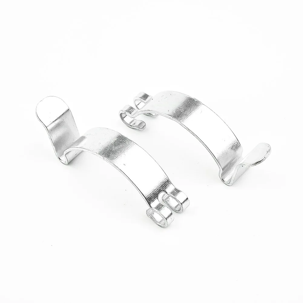 Motorcycle Acs Clip Metal Part Practical Lid Silver Spring 2 Pieces Stable Performance Clamp For Toyota Cleaner
