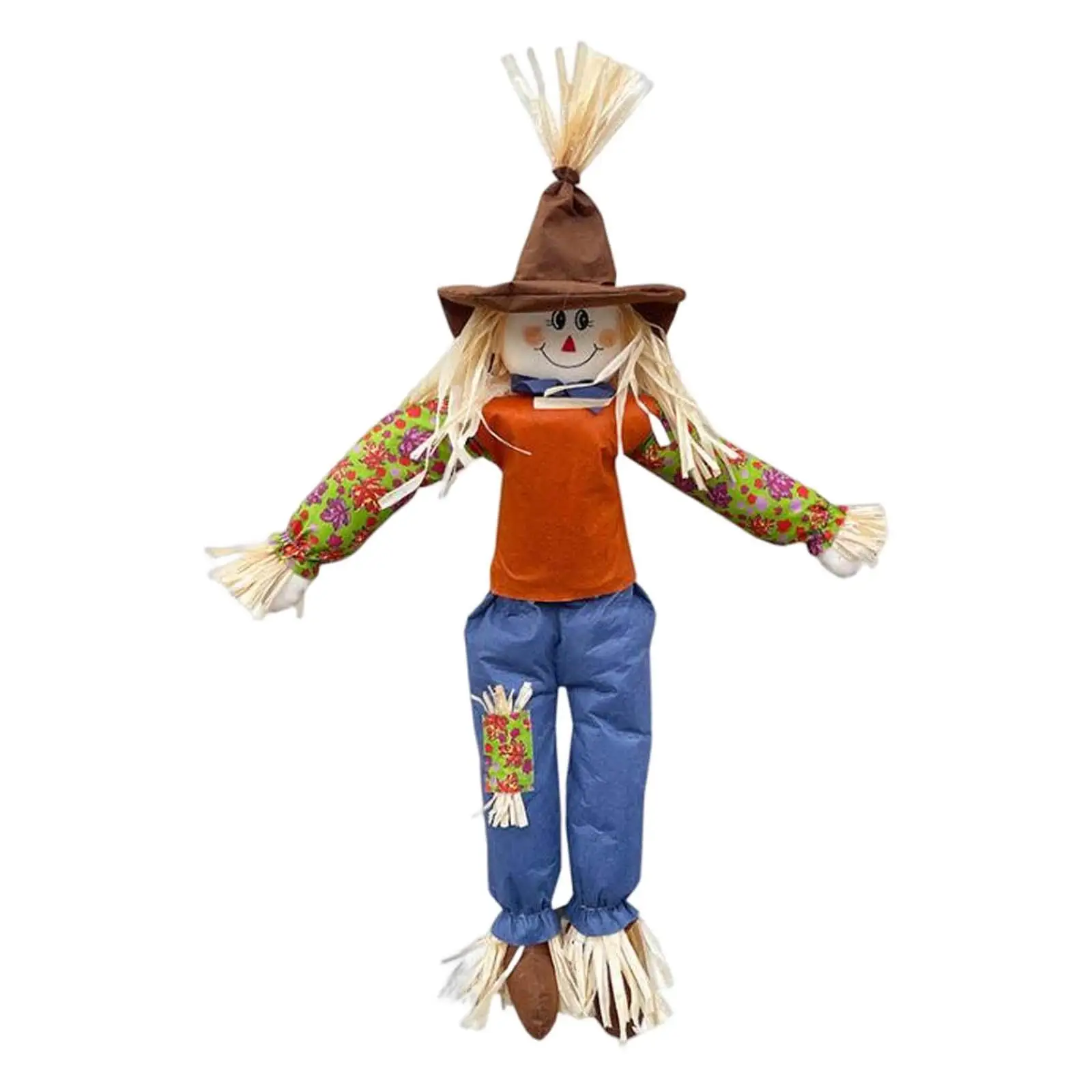 Fall Scarecrows Decor 120cm Standing Scarecrow for Party Favors Supplies Home Outside Party Porch