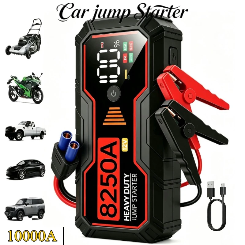 Car Jump Starter, 12V Auto Battery Booster, Up to 5.0L Gas/4.0L Diesel Engines,