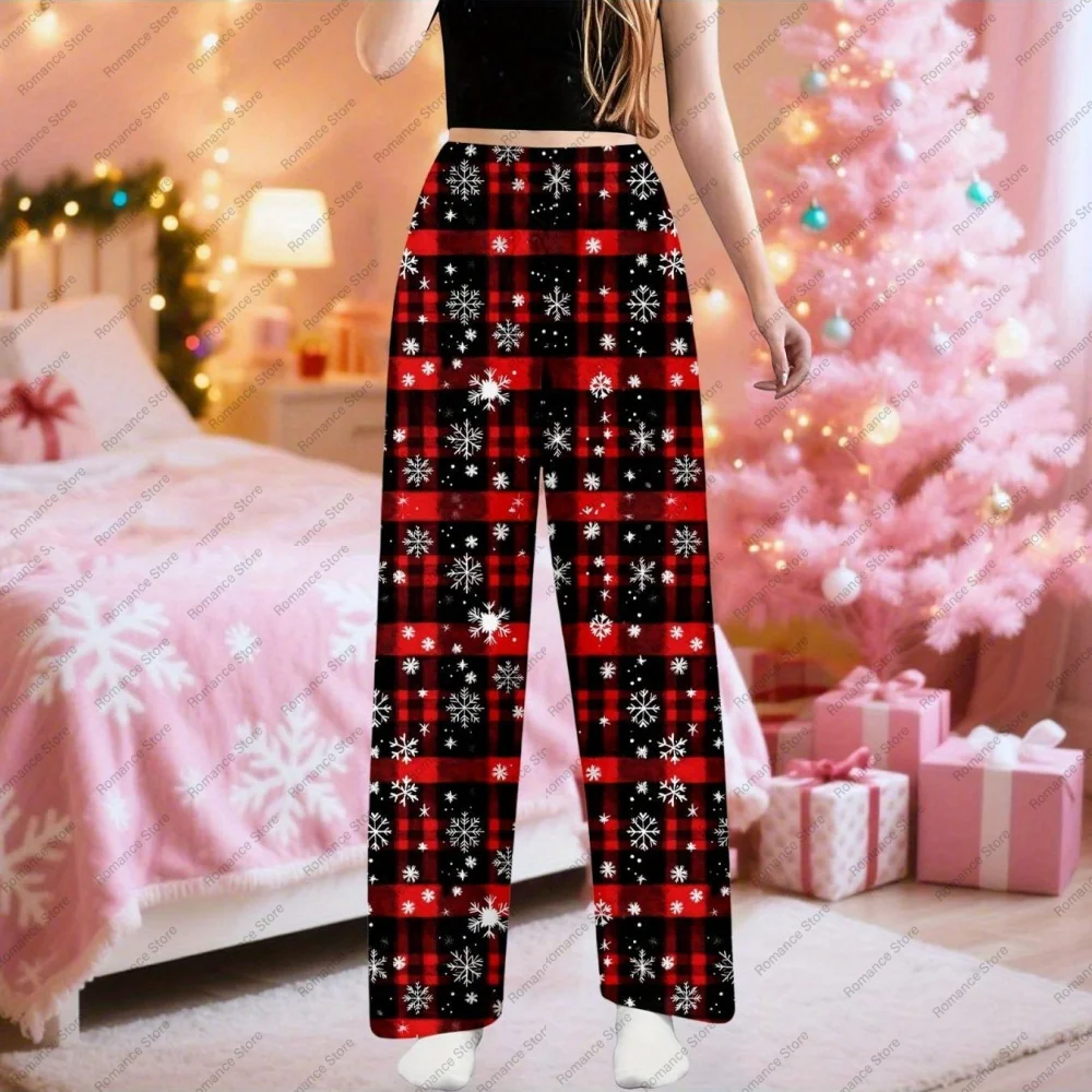 

Women'S Christmas Pants Thermal Autumn and winter Pants with Red Green Holiday Patterns Pants Outerwear versatile long pants