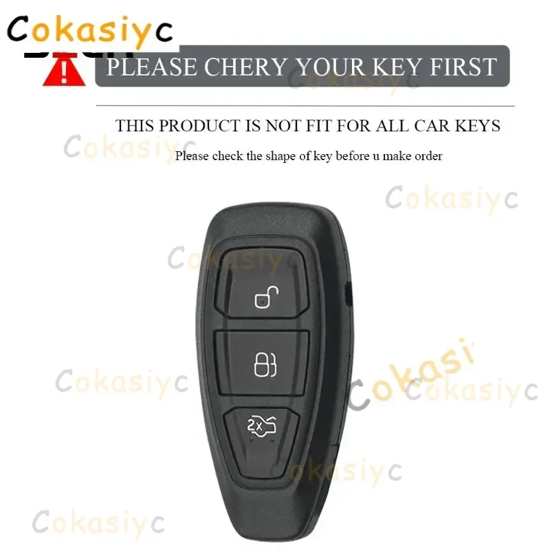 NEW TPU Car Smart Key Case Cover Shell For Ford Focus 3 4 ST Mondeo MK3 MK4 Fiesta Fusion Kuga Ecosport Fob Keychain Accessories