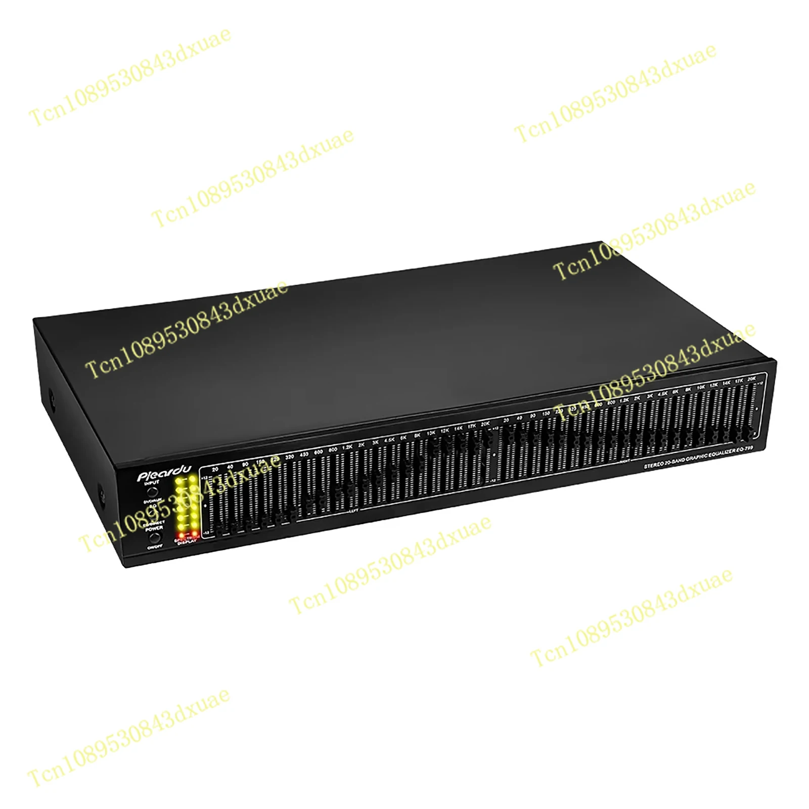 Dual 20 Segment Stereo Equalizer Amplifier Preamp EQ Tone Treble Midrange Bass 40-Band Equalizer Built-In Bluetooth EQ-799