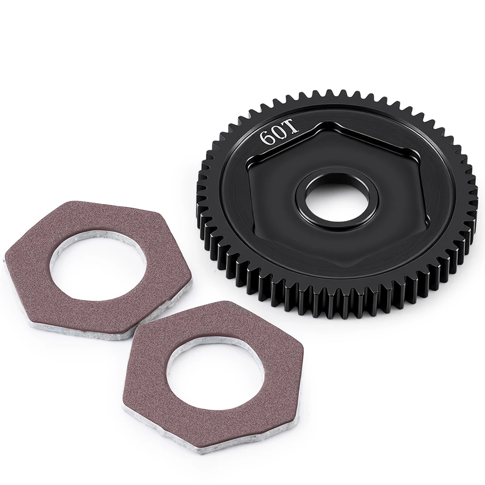 AXSPEED Steel Spur Gear 60T 0.5M Motor Transmission Gears for 1/18 Lo-si Mini-T, 1/16 Mini-B Upgrade Accessories
