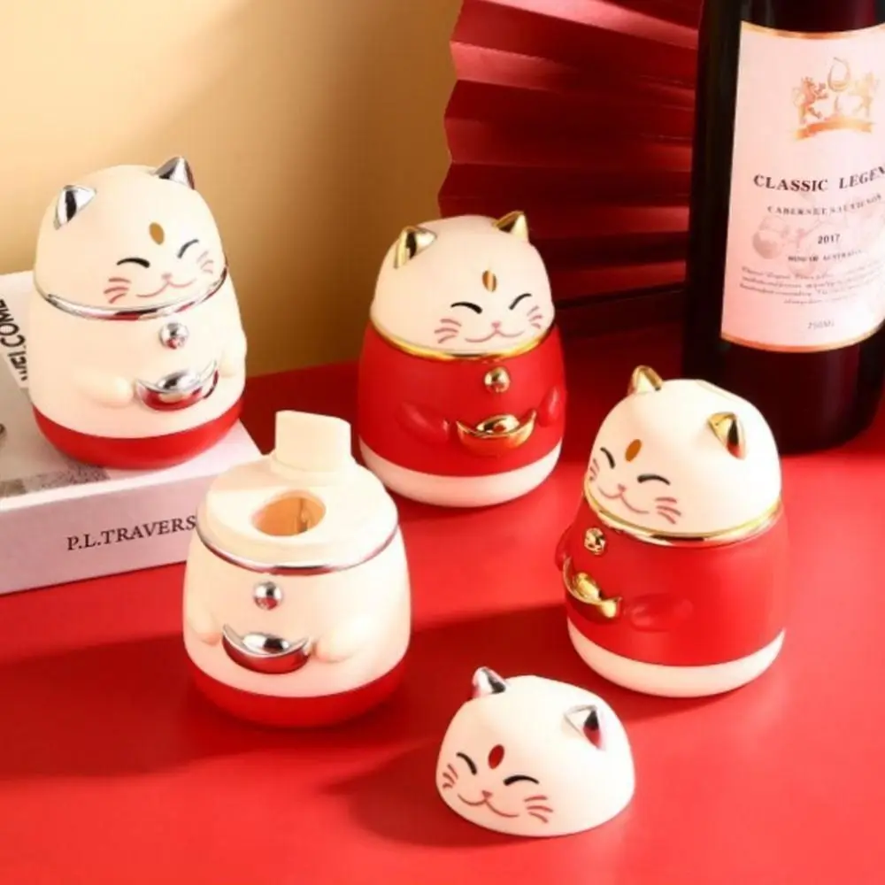 Zhaocai Cat Toothpick Box Cartoon Press Type Popup Containe Toothpick Creative Desktop Ornaments