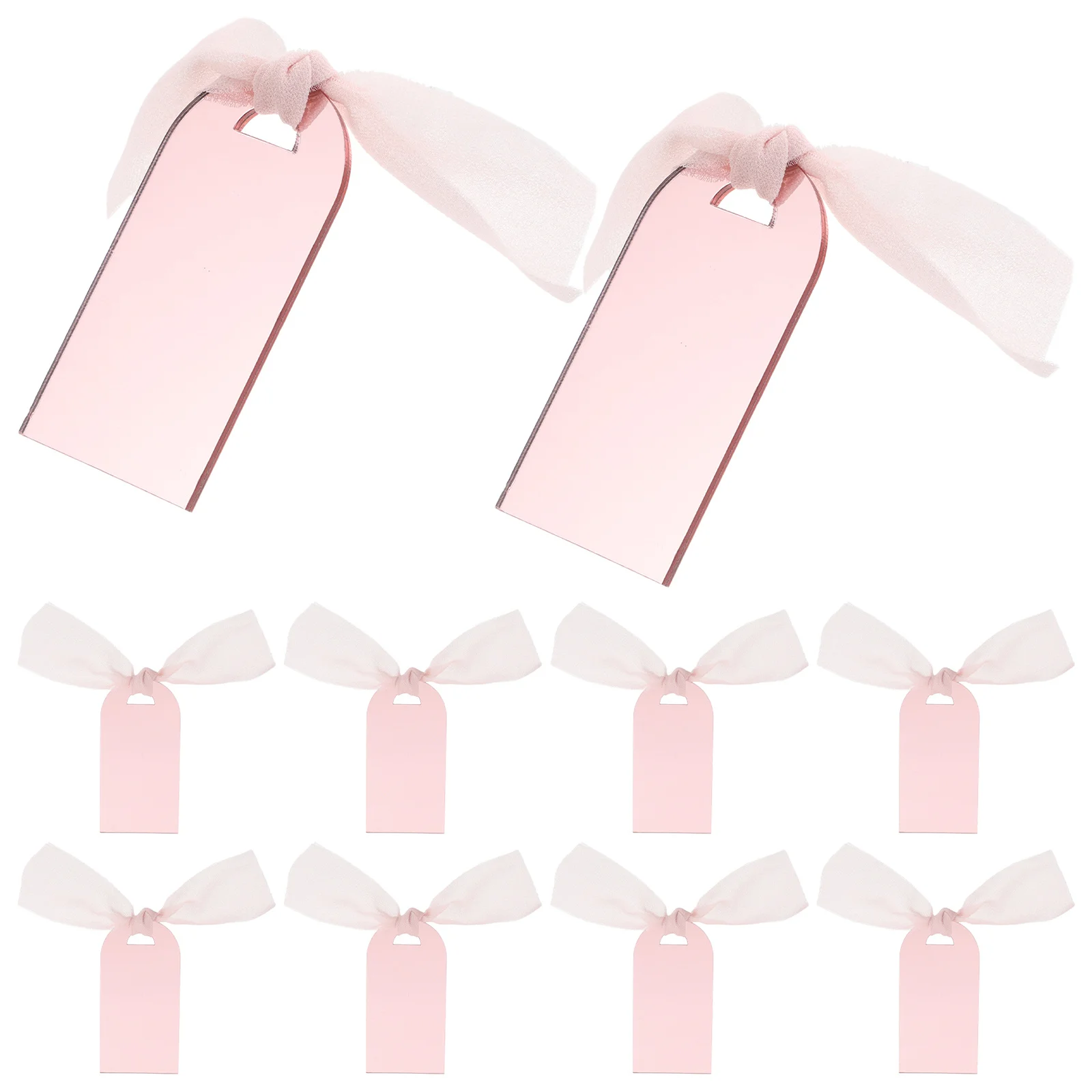 

20Sets Seat Tags Blank Acrylic Arch Ribbon Wedding Table Signs Reserved Seating Cards Party Banquet Wedding Reception