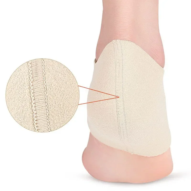 Neue Silikon-Fersenschoner, Gel-Fersenkissen und -Hüllen zur Schmerzlinderung bei trockener, rissiger Haut, Plantarfasziitis und Fersensporn, Fußpflege – Detail 8