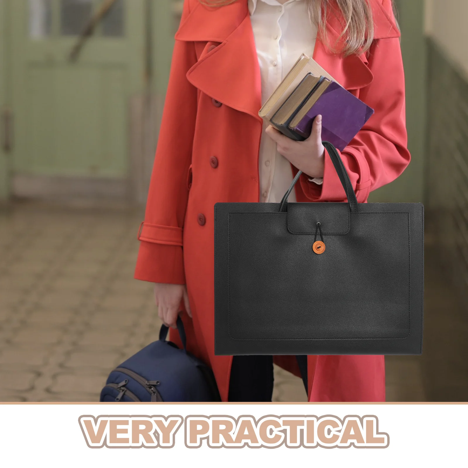 15 بوصة حقيبة لابتوب للأعمال مقبض مريح النساء الرجال العمل حمل السفر التنقل مقاوم للماء حقيبة مكتب حقيبة كمبيوتر محمول للرجال