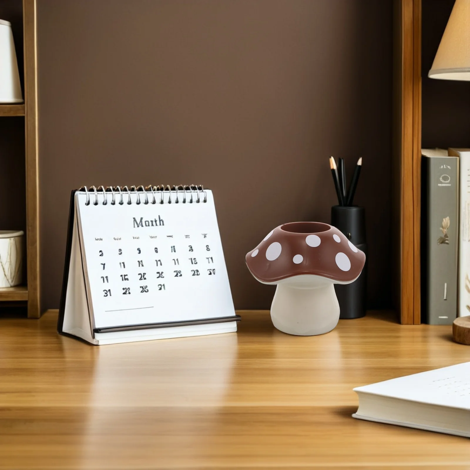 

Mushroom Pencil Holder Creative Fun Desk Organizer Kids Students Office Cute Plastic Stationery Storage Box Unique Kawaii