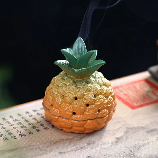 

LUWU Ceramic Pineapple Incense Burner for Coil | Cone Creative Meditation Gift