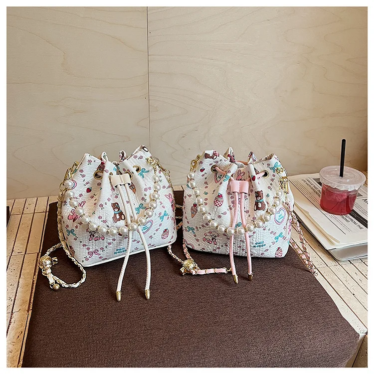 

2025 Новая женская модная сумка - жемчужная деталь на шнурке, элегантный минималистичный, через плечо для ежедневных поездок на работу