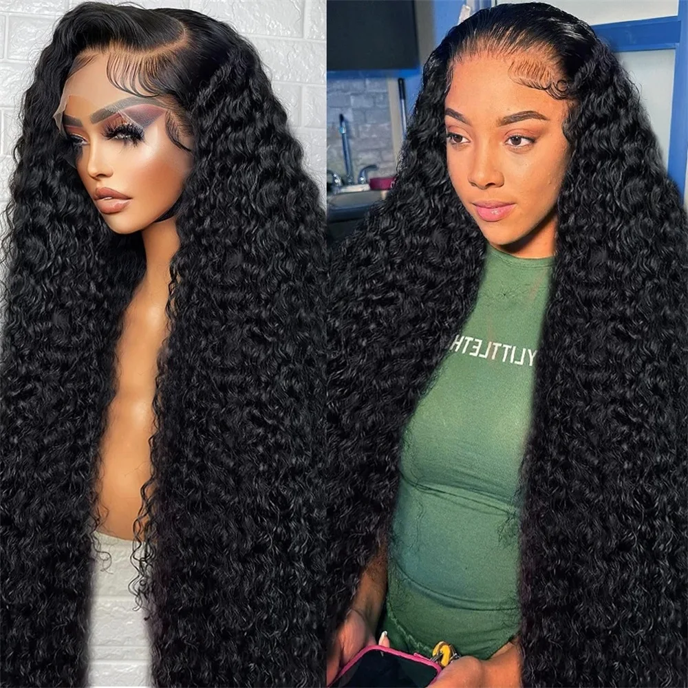 36 Inch Water Wave Curly Lace Frontal Wigs 13x4 13x6 HD Deep Wave Lace Frontal Wig 4X4 Lace Closure Human Hair Wigs For Women