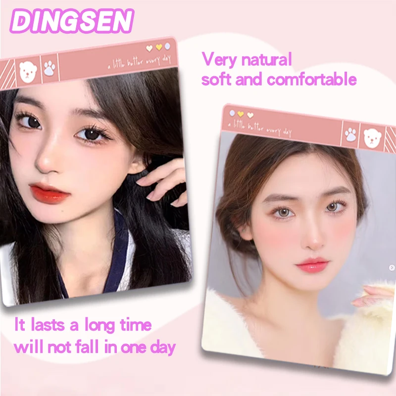 DINGSEN 10 Paar Natürliche Lange Wimpern für Make-up Weiche Kurze Vollstreifen-Wimpern Koreanische Handgefertigte 3D Beste Falsche Wimpern – Detail 1
