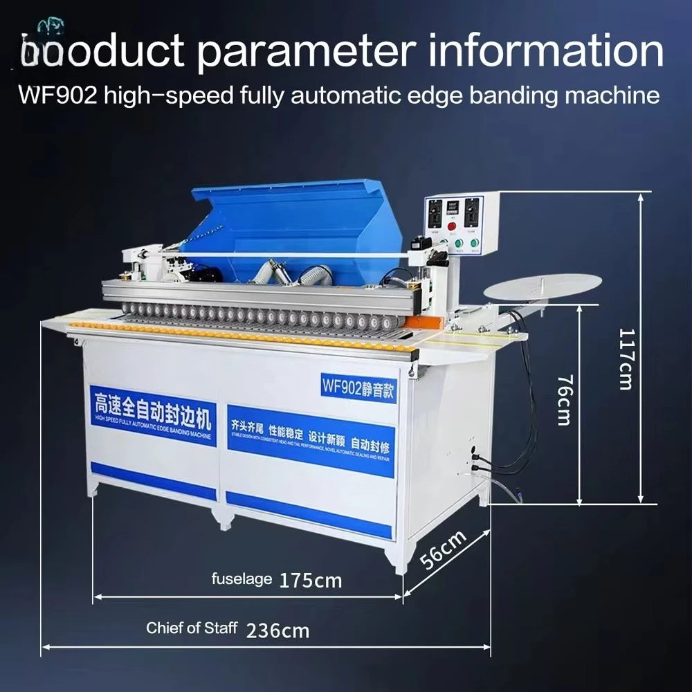Best Seller WF902 Full Automatic Woodworking Wood Furniture PVC Melamine Veneer Corner Rounding Trimming Edge Banding Machine