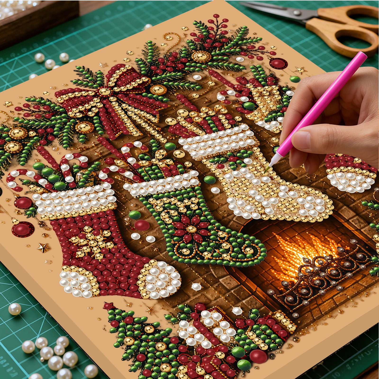 Christmas 30x30cm DIY Pearl Pa - Art Craft Christmas Tree review and price